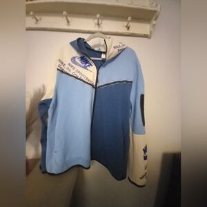 Nike Tech Blue and Cream Hoodie Jacket